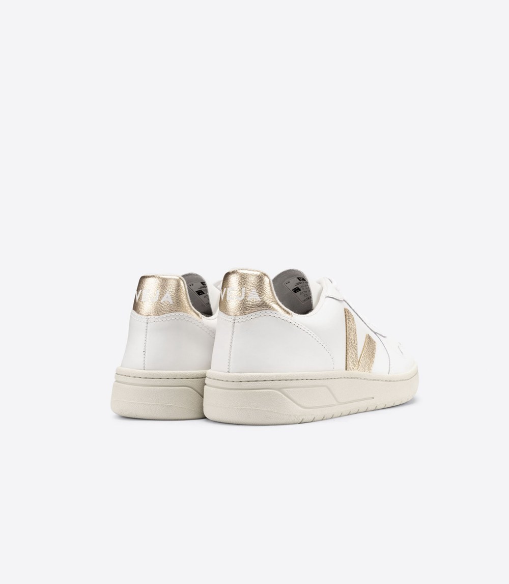 Veja Sneakers Dam - V-10 Läder - Vita - 503947-IGR